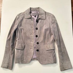 Ann Taylor Grey suede jacket, size XS